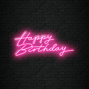 Abrir la imagen en la presentación de diapositivas, Happy Birthday Neon Sign
